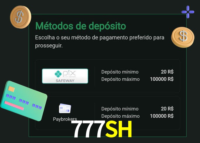 O cassino 777SH oferece uma grande variedade de métodos de pagamento